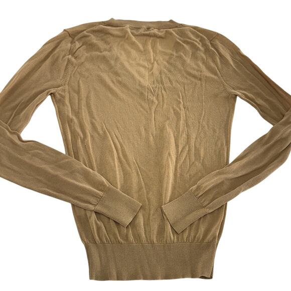 Zara Sweater Womens Small V Neck Lightweight Pullover Long Sleeve Modal Blend To - Picture 2 of 7